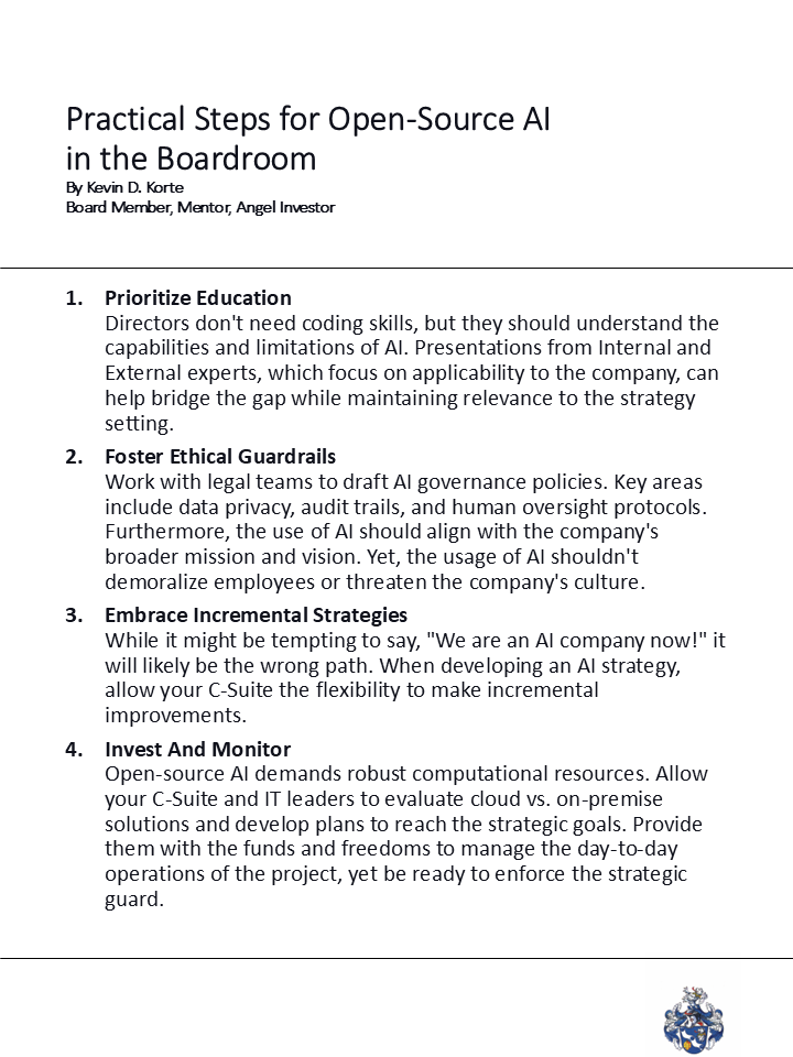 Handout for the Practical Steps for Open-Source AI in Governance. Same as in the Text